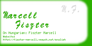 marcell fiszter business card